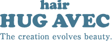 hair HUG AVEC logo